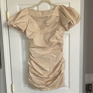 Endless Rose Cream Puff Sleeve Mini Dress